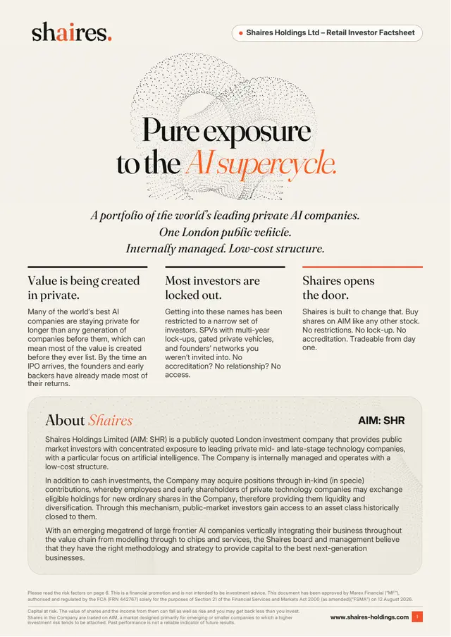 Retail investor factsheet cover